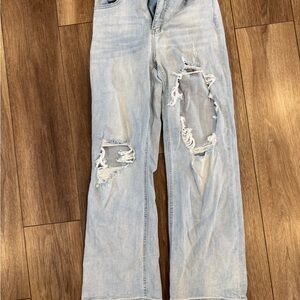 Distressed Vervet Light Blue Jeans